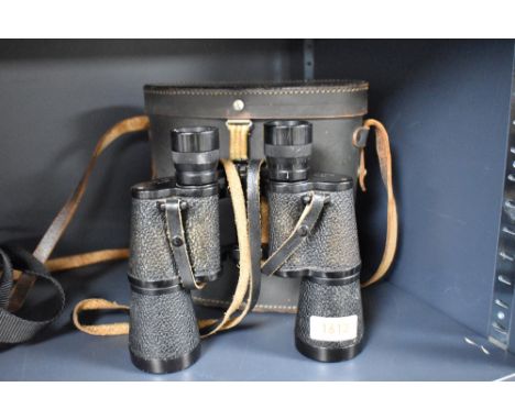 A pair of vintage Brisgovia binoculars with case.