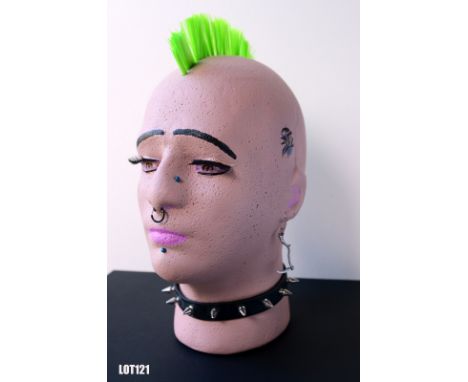 Punk head by Bernie Howden (30cm high) Bernie obtained his Fine Art Degree BA(Hons) at Wirral Met and had his graduation at L