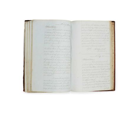 Australia Manuscript order book, commandant's office, Port Arthur penal settlement, 1839-44 1-78, 97-132, 135-195 [7] pp., en