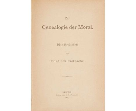 Nietzsche, Friedrich Zur Genealogie der Moral. Eine Streitschrift Leipzig: C. G. Naumann, 1887. 8vo (21.5 x 14.5cm), contempo