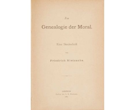 Nietzsche, Friedrich Zur Genealogie der Moral. Eine Streitschrift Leipzig: C. G. Naumann, 1887. 8vo (21.5 x 14.5cm), contempo