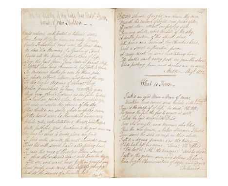 North York Moors SALEROOM NOTICE: MANUSCRIPT POEMS ARE NOT BY ADDISON.  [Addison], Richard, of Raindale. [i.e. Richard Addiso