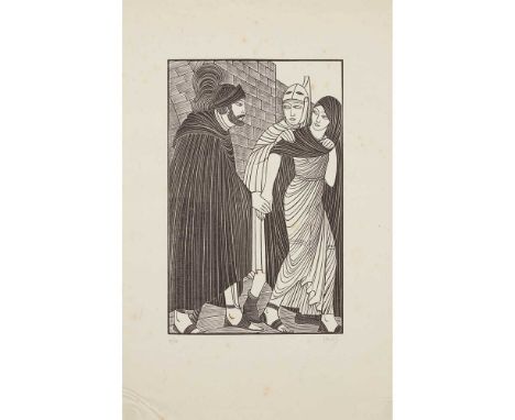 Gill, Eric (1882-1940) Troilus and Criseyde by Geoffrey Chaucer, set of signed proof engravings, [1927] 4to, contemporary ora