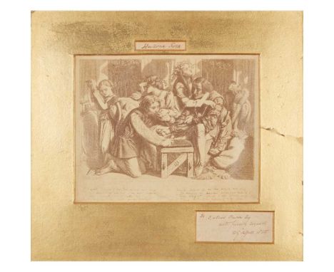 Rossetti, Dante Gabriel (1828-1882) Autograph sentiment signed, 1865 'To J. Noel Paton Esq, with [...] regards, D G Rossetti 