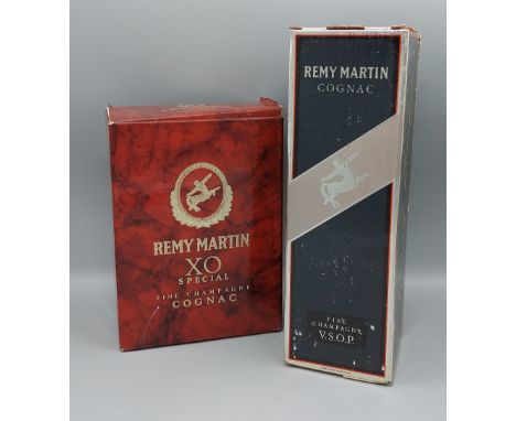One bottle Remy Martin XO Special Fine Champagne Cognac in original box together with a Remy Martin Cognac in box 
