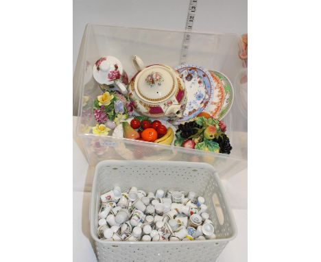 A selection of ceramic thimbles and other. postage unavailable 