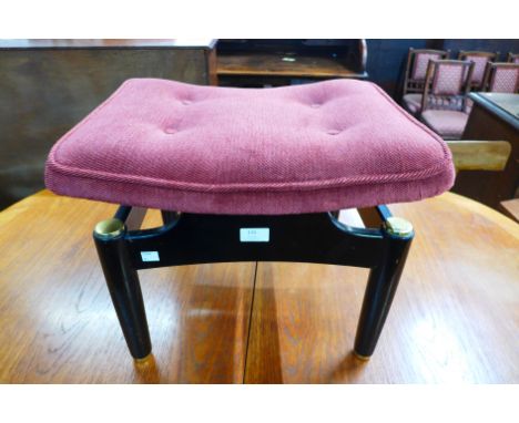 A G-Plan Librenza black lacquered stool 
