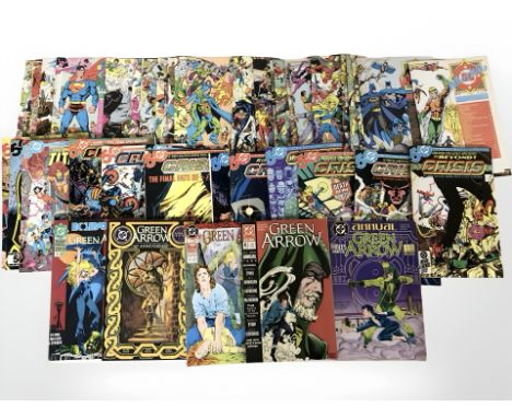 DC Comics including Who's Who, Green Arrow, Crisis on Infinite Earths, etc, American covers, 75¢ and higher (as illustrated)