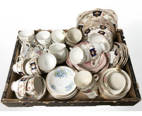 A Royal Grafton part tea service, dinner ware, tea china, figurines etc (1 box)