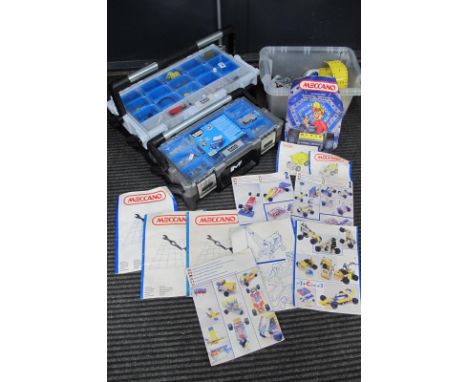 A Quantity of Modern Meccano, nicely organised with instructions, in two good MacAllister tool boxes. (3)