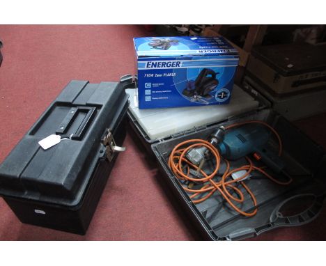Drill Bits, Black &amp; Decker drill, mouse sander/polisher, Energer 710W 2mm planer (all untested sold for parts only) etc.