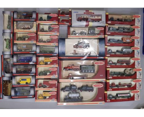 Lledo boxed model vehicles from 'Trackside' together with a boxed Corgi low loader truck (35) 