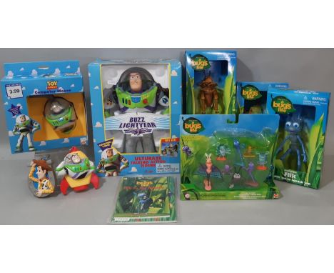 Disney/ Pixar toys including Toy Story Buzz LightYear ' Ultimate Talking Action Figure' (with box, unsealed and un-tested), c