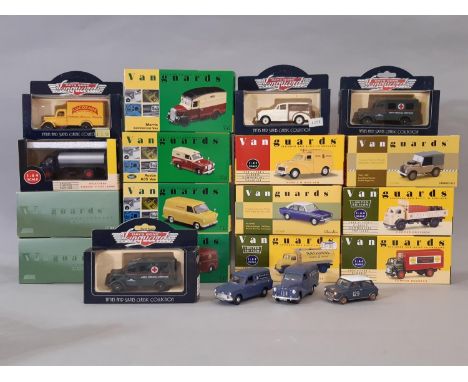 Collection of boxed Vanguards/ Lledo diecast vehicles including 7x 1:43 scale (vans, car and a landrover), 1:43 scale Corgi A