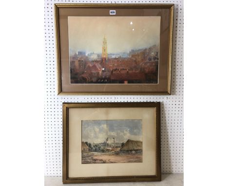 Two artworks to include: A. Ruskin-Browne (20th century)- 'Morning Light, Bristol', pastel on paper, signed lower right, titl