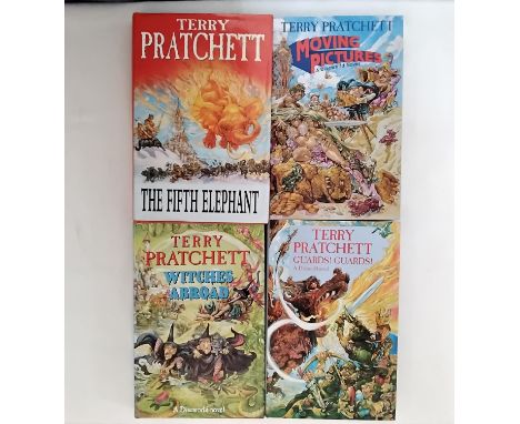 Pratchett, Terry - Moving Pictures, Witches Abroad, The Fifth Elephant and Guards! Guards! all first editions (3) (displayed 