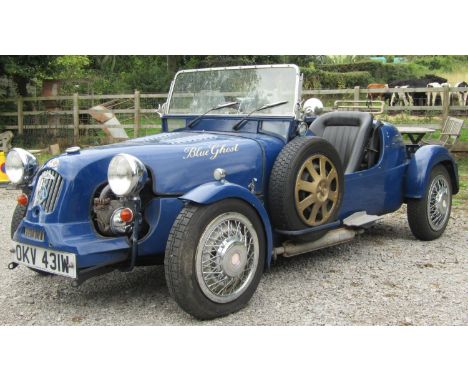 A Lomax 224 - two seat sports car in blue, 602cc petrol Citroen engine, Registration OKV 431W, first registered 5th September