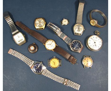A collection of eleven vintage wristwatches 