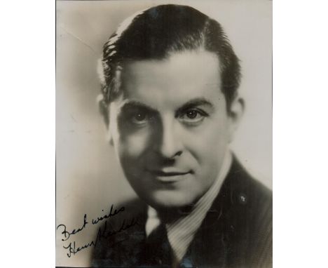 Henry Kendall signed Vintage Black and White Photo 10x8 Inch. An English Stage and Film Actor. Good Condition. All autographs