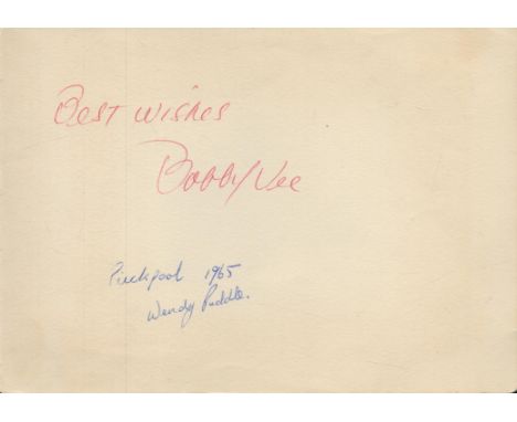 BOBBY VEE Singer signed vintage 1960s Album Page . Good Condition. All autographs come with a Certificate of Authenticity. We