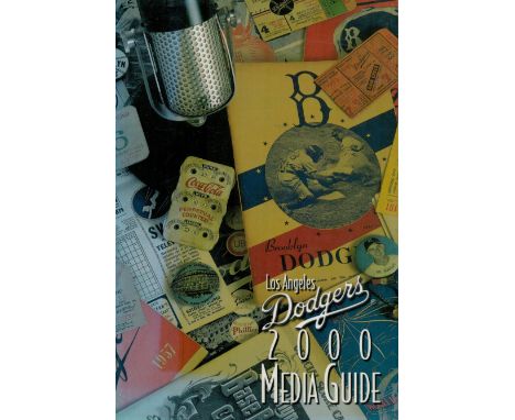 Los Angeles Dodgers 2000 Media Guide Paperback book, 348 pages. Good Condition. All autographs come with a Certificate of Aut