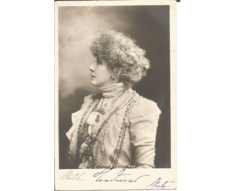 Sarah Bernhardt signed 6x4 inch vintage sepia photo. Good Condition. All autographs come with a Certificate of Authenticity. 
