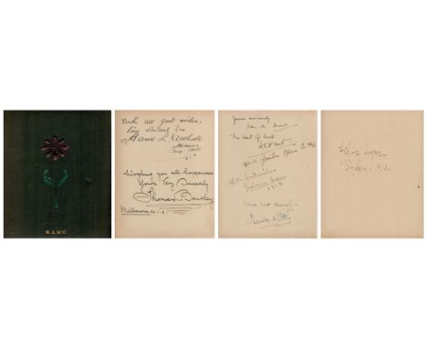Vintage Autographs Book Approx. 35 signed signatures such as Thomas Bentley, Maurice d'Oisly, Felice Lyne, plus many others. 