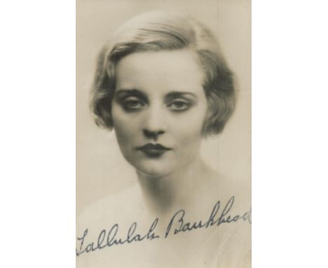 Tallulah Bankhead signed 5.5x3.5-inch vintage black and white photo. Good Condition. All autographs come with a Certificate o