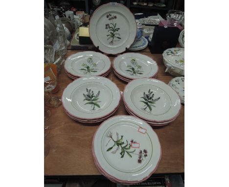 A selection of botanical ceramic plates