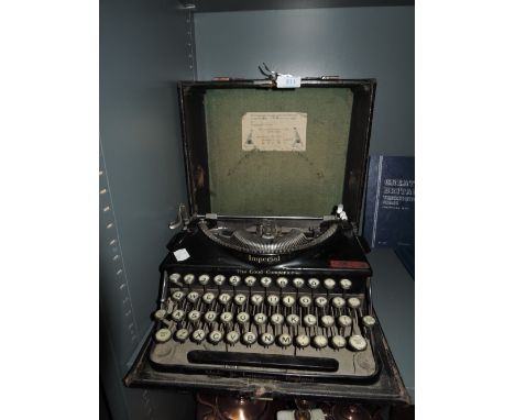 A vintage Imperial Good Companion typewriter in hard case