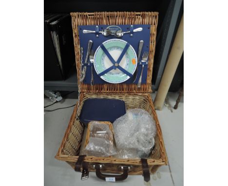 A vintage picnic hamper