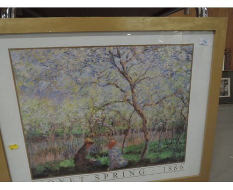 A print after Monet  titled Spring