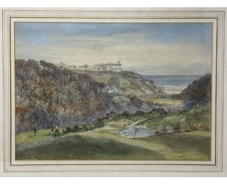 John Wilson Carmichael (1799 - 1868) : Sketch from The Dining Room Window, Rushpool Hall, watercolour, inscribed with that ti