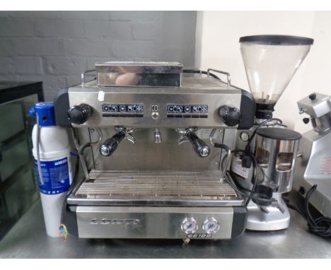 A Conti commercial coffee maker with Espresso Italiano coffee grinder 