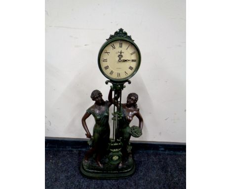 A Juliana quartz figural clock  