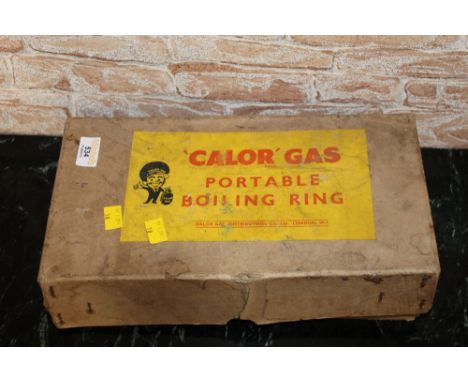 A vintage Calor gas portable boiling ring (retaining original card packaging) 