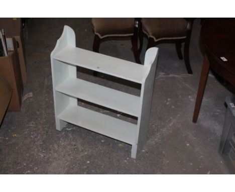 A Shabby Chic painted shelf, height 70 cm.