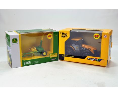 Britains 1/32 Farm Duo comprising John Deere 3765 Forage Harvester plus JCB 7230 Tractor. NM in Boxes. (2)