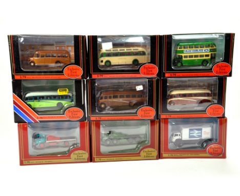 EFE 1/76 diecast Bus and Commercial Truck group comprising various issues. Generally NM to M in Boxes. (9)