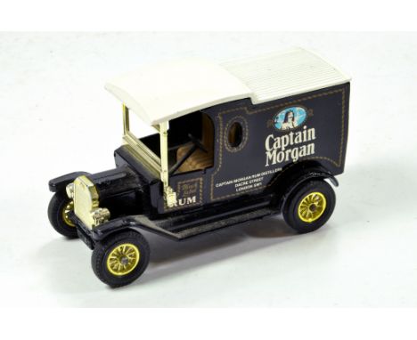 Matchbox Models of Yesteryear Y12 Ford Model T Captain Morgan Factory Preproduction Trial comprising Black finish with no red