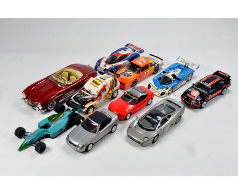 Various assembled plastic model car kits. Attentioned Needed. (10)