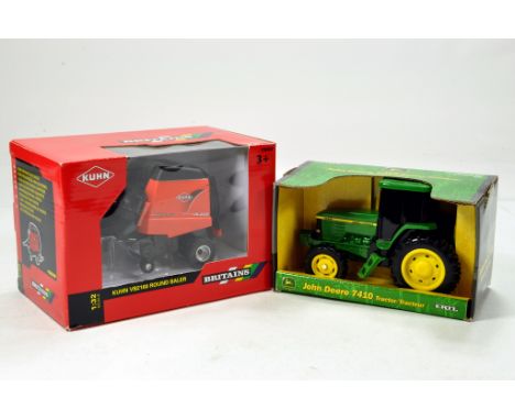 Britains 1/32 Farm Duo comprising Kuhn Baler and John Deere 7410 Tractor. NM in Boxes. (2)