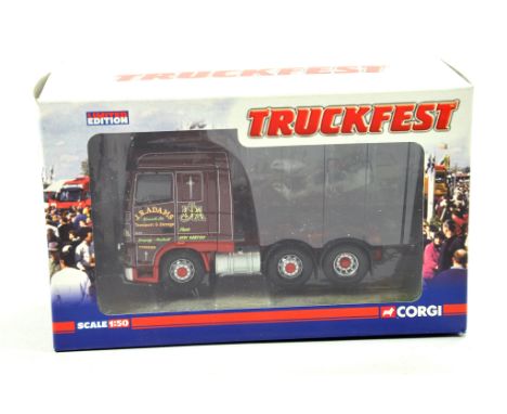 Corgi 1/50 Diecast Truck Issue comprising Truckfest Special No. CC13245 DAF XF Tractor in livery of JR Adams. NM in Box.