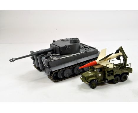 Duo of assembled Military Model Kits including Revell US Army Missile Carrier. Attention Needed. (2)