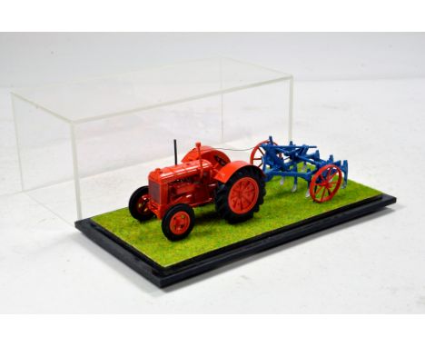 Scaledown Models Hand Built 1/32 Fordson Tractor and Cultivator. Superb model is provided wih presentation case. 