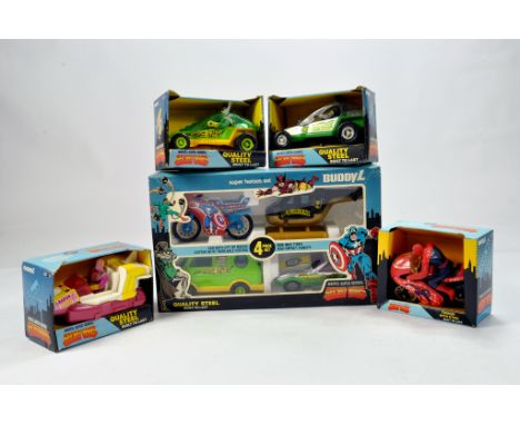 Interesting assortment of Marvel TV Related Buddy L Super Hero Issues.  E to NM in Boxes. (5)