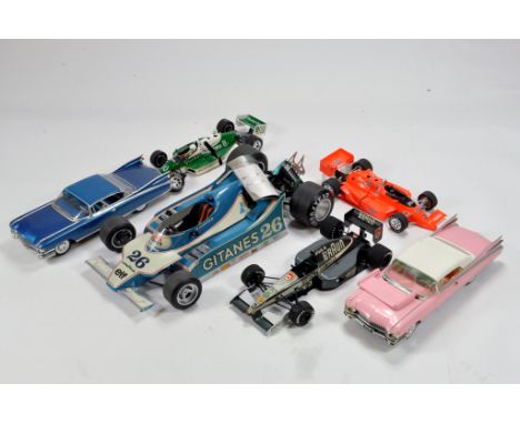 Various assembled plastic model car kits. Attentioned Needed. (6)