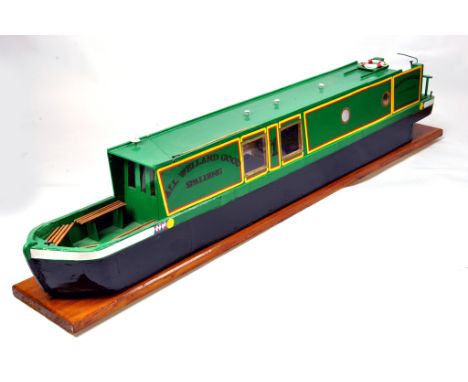 A large Scale (over a metre) Bespoke and One Off Model of a Canal Narrow Boat based on the real life example as previous used