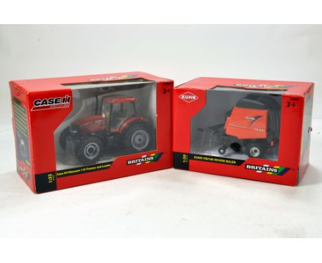 Britains 1/32 Farm Duo comprising Case Maxxum Tractor plus Kuhn Baler. NM in Boxes. (2)