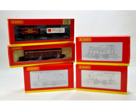 Hornby OO Gauge Railway Items comprising Rolling Stock issues plus Locomotives. NM to M in Boxes. (5)